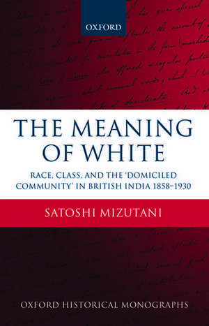 The Meaning of White: Race, Class, and the 'Domiciled Community' in British India 1858-1930 de Satoshi Mizutani