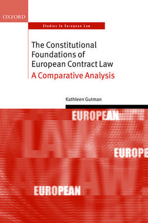 The Constitutional Foundations of European Contract Law: A Comparative Analysis de Kathleen Gutman