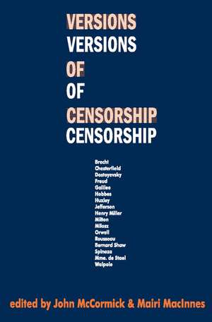 Versions of Censorship de Mairi MacInnes