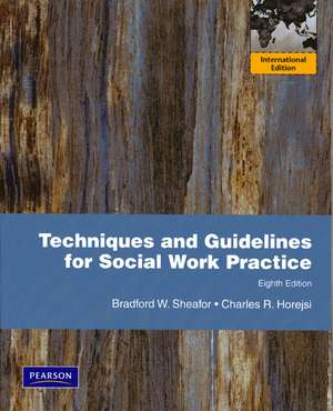 Techniques and Guidelines for Social Work Practice: International Edition de Bradford W. Sheafor