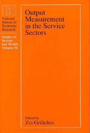 Output Measurement in the Service Sectors de Zvi Griliches