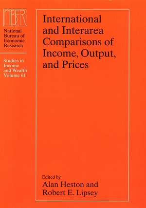 International and Interarea Comparisons of Income, Output, and Prices de Alan Heston