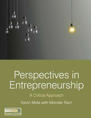 Perspectives in Entrepreneurship: A Critical Approach de Kevin Mole