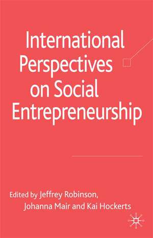 International Perspectives on Social Entrepreneurship de Jeffrey Robinson