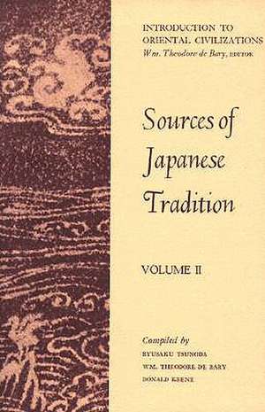 Sources of Japanese Tradition – 1600 to 2000 V2 de Wm. Theodore De Bary