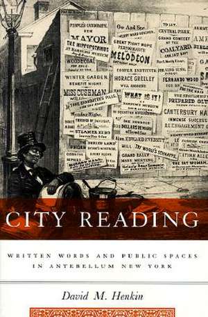 City Reading – Written Words & Public Spaces in Antebellum New York (Paper) de David M Henkin