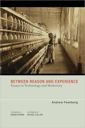 Between Reason and Experience – Essays in Technology and Modernity de Andrew Feenberg