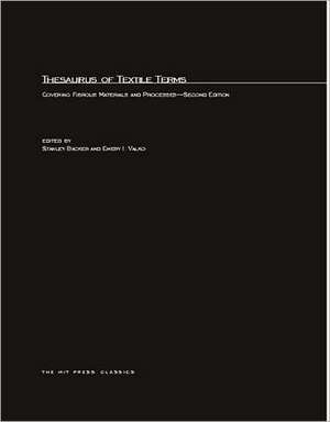 Thesaurus of Textile Terms – Covering Fibrous Materials & Processes 2e de Stanley Backer