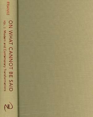 On What Cannot Be Said de William Franke