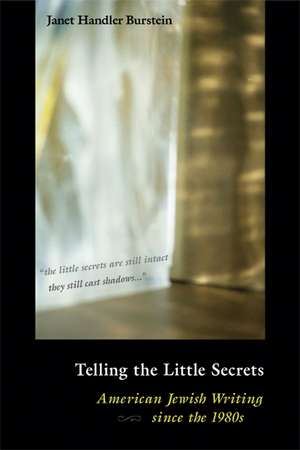 Telling the Little Secrets: American Jewish Writing since the 1980s de Janet Handler Burstein