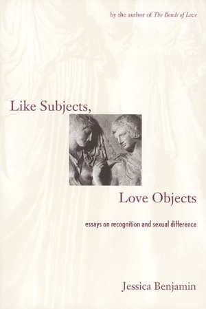 Like Subjects, Love Objects: Essays on Recognition and Sexual Difference de Jessica Benjamin