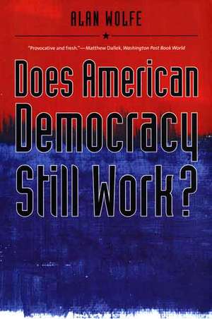 Does American Democracy Still Work? de Alan Wolfe