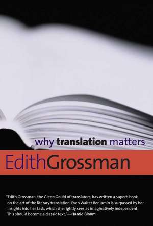 Why Translation Matters de Edith Grossman