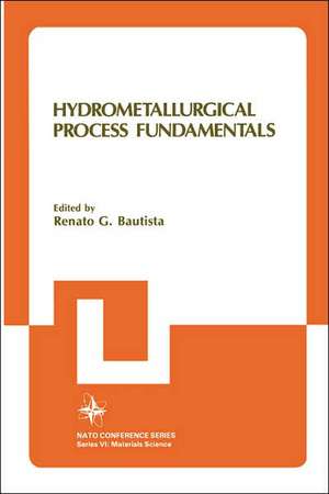 Hydrometallurgical Process Fundamentals de Renato G. Bautista