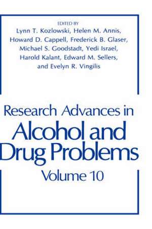 Research Advances in Alcohol and Drug Problems: Volume 10 de H.M. Annis