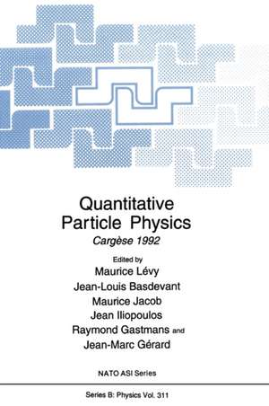 Quantitative Particle Physics: Carga]se 1992 de North Atlantic Treaty Organization