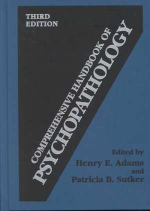 Comprehensive Handbook of Psychopathology de Henry E. Adams