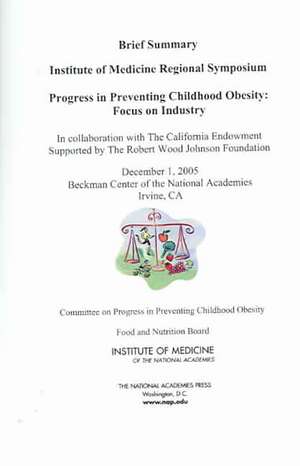 Progress in Preventing Childhood Obesity de National Academies