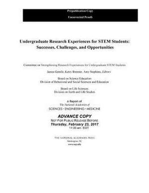 Undergraduate Research Experiences for Stem Students de National Academies of Sciences Engineeri