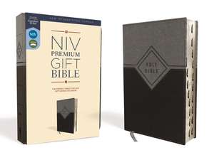 NIV, Premium Gift Bible, Leathersoft, Black/Gray, Red Letter, Thumb Indexed, Comfort Print: The Perfect Bible for Any Gift-Giving Occasion de Zondervan