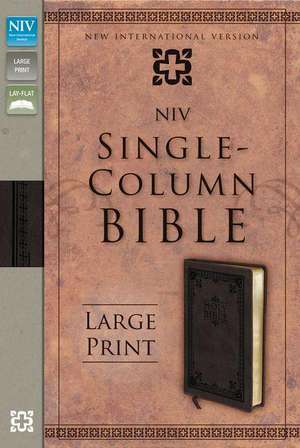 Single-Column Bible Large Print Bible-NIV de Zondervan Bibles