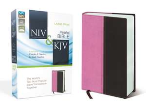 NIV, KJV, Parallel Bible, Large Print, Leathersoft, Pink/Brown: The World's Two Most Popular Bible Translations Together de Charles F. Stanley and Andy Stanley