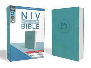 NIV, Value Thinline Bible, Large Print, Leathersoft, Teal, Comfort Print de Zondervan