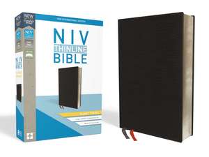 NIV, Thinline Bible, Giant Print, Bonded Leather, Black, Red Letter, Thumb Indexed, Comfort Print de Zondervan