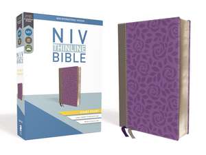 NIV, Thinline Bible, Giant Print, Leathersoft, Gray/Purple, Red Letter, Comfort Print de Zondervan