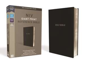 NIV, Reference Bible, Giant Print, Leather-Look, Black, Red Letter, Comfort Print de Zondervan