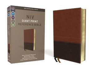 NIV, Reference Bible, Giant Print, Leathersoft, Brown, Red Letter, Comfort Print de Zondervan