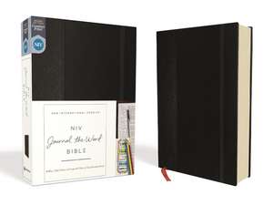 NIV, Journal the Word Bible (Perfect for Note-Taking), Hardcover, Black, Red Letter, Comfort Print: Reflect, Take Notes, or Create Art Next to Your Favorite Verses de Zondervan