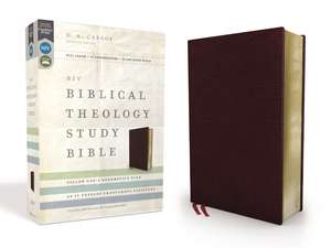 NIV, Biblical Theology Study Bible (Trace the Themes of Scripture), Bonded Leather, Burgundy, Comfort Print: Follow God’s Redemptive Plan as It Unfolds throughout Scripture de D. A. Carson