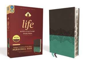 NIV, Life Application Study Bible, Third Edition, Personal Size, Leathersoft, Gray/Teal, Red Letter, Thumb Indexed de Zondervan