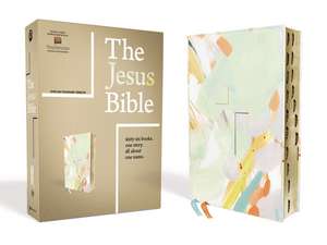 The Jesus Bible Artist Edition, ESV, (With Thumb Tabs to Help Locate the Books of the Bible), Leathersoft, Multi-color/Teal, Thumb Indexed de Passion Publishing