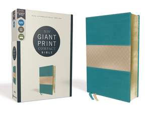 NIV, Giant Print Compact Bible, Leathersoft, Teal, Red Letter, Comfort Print de Zondervan