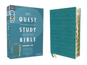 NIV, Quest Study Bible, Personal Size, Leathersoft, Teal, Thumb Indexed, Comfort Print: The Only Q and A Study Bible de Christianity Today Intl.