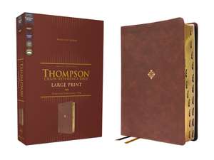 NKJV, Thompson Chain-Reference Bible, Large Print, Leathersoft, Brown, Red Letter, Thumb Indexed, Comfort Print de Dr. Frank Charles Thompson