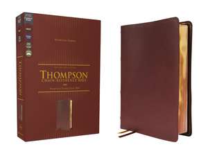 NKJV, Thompson Chain-Reference Bible, Genuine Leather, Calfskin, Burgundy, Red Letter, Comfort Print de Dr. Frank Charles Thompson