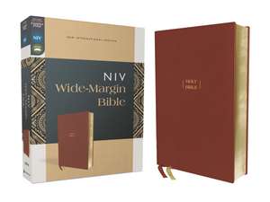 NIV, Wide Margin Bible (A Bible that Welcomes Note-Taking), Leathersoft, Brown, Red Letter, Comfort Print de Zondervan