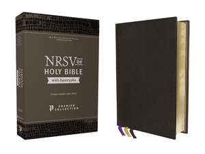 NRSVue, Holy Bible with Apocrypha, Premium Goatskin Leather, Black, Premier Collection, Art Gilded Edges, Comfort Print de Zondervan