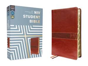 NIV, Student Bible, Leathersoft, Brown, Thumb Indexed, Comfort Print de Philip Yancey