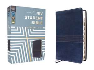 NIV, Student Bible, Personal Size, Leathersoft, Navy, Thumb Indexed, Comfort Print de Philip Yancey