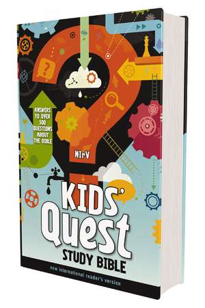 NIrV, Kids' Quest Study Bible, Hardcover: Answers to over 500 Questions about the Bible de Zondervan