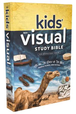 NIV, Kids' Visual Study Bible, Hardcover, Blue, Full Color Interior: Explore the Story of the Bible---People, Places, and History de Zondervan