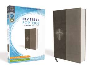 NIV, Bible for Kids, Leathersoft, Gray, Red Letter, Comfort Print: Thinline Edition de Zondervan