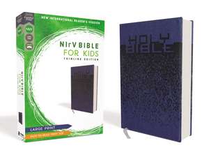 NIrV, Bible for Kids, Large Print, Leathersoft, Blue, Comfort Print: Thinline Edition de Zondervan