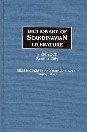 Dictionary of Scandinavian Literature de Neils Ingwersen