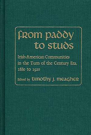 From Paddy to Studs: Irish American Communities in the Turn of the Century Era, 1880 to 1920 de Timothy Meagher