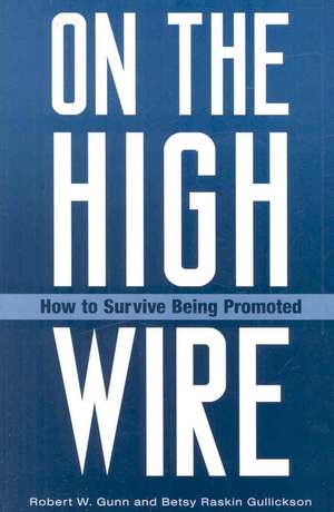 On the High Wire: How to Survive Being Promoted de Robert W. Gunn